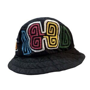 African Handmade Folk Art Bucket Hat Reversible